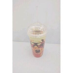 Dachshund Sunglasses Summer‎ Tumbler Drinking Glass Sipper Straw 18 fl oz NEW